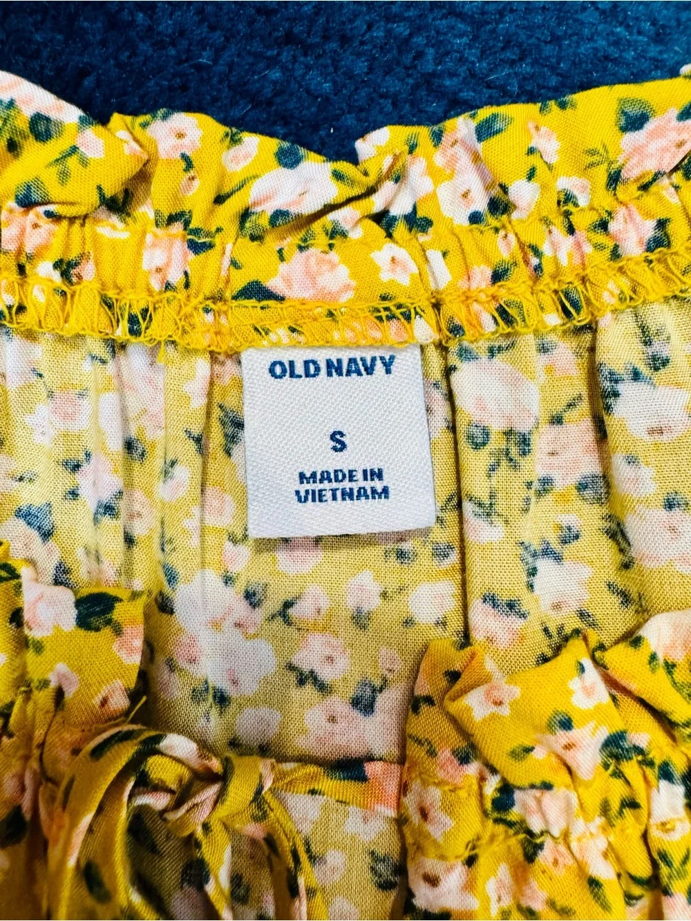 🌼 Old Navy Floral Peasant Blouse | Yellow Ditsy Floral Top | Size Small